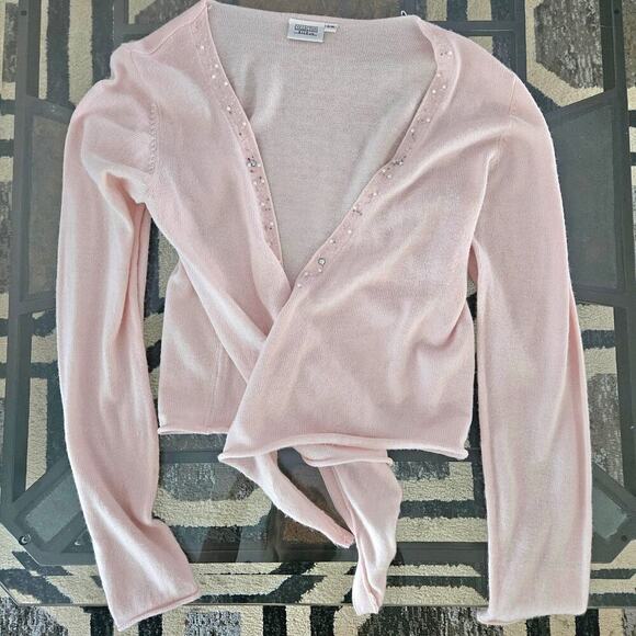 X11X Sweaters - Women's/ Juniors Collection X11X LTD Pink Open Cardigan Blouse Size Small